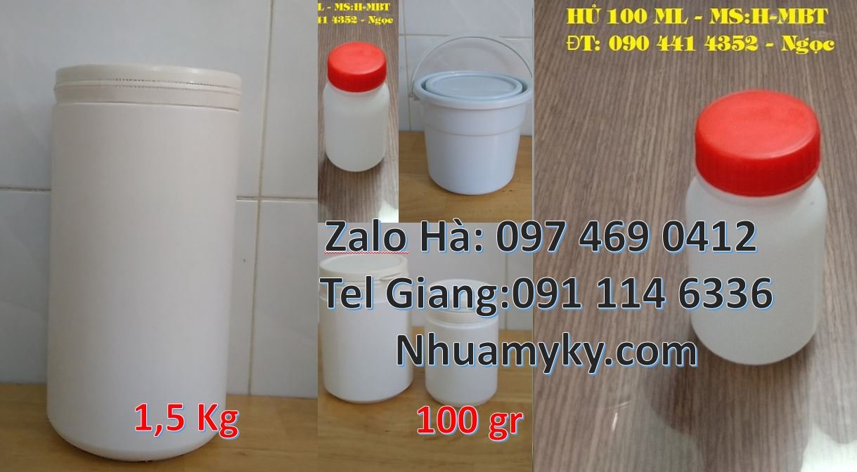 Bán hũ nhựa 500ml đựng muối trắng,hũ nhựa 250g đựng mật ong chất lượng