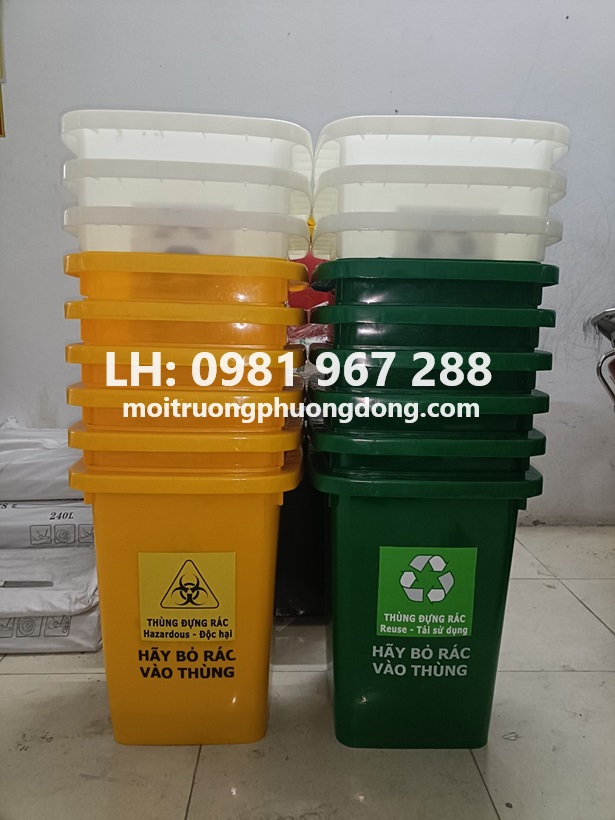Bán thùng rác 60L 4 bánh xe giá rẻ tại Miền Bắc