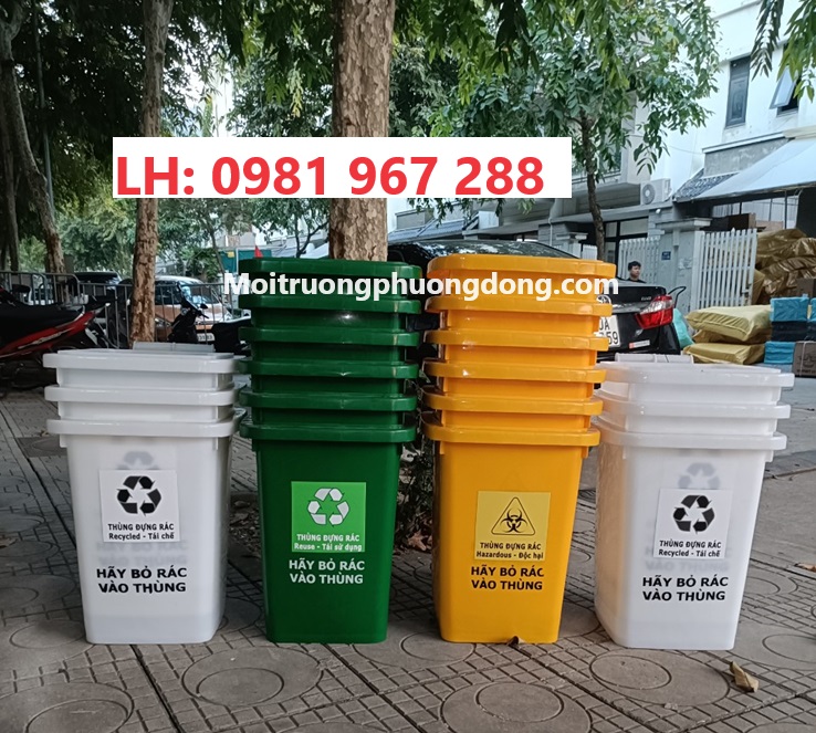 Bán thùng rác 60L 4 bánh xe giá rẻ tại Miền Bắc