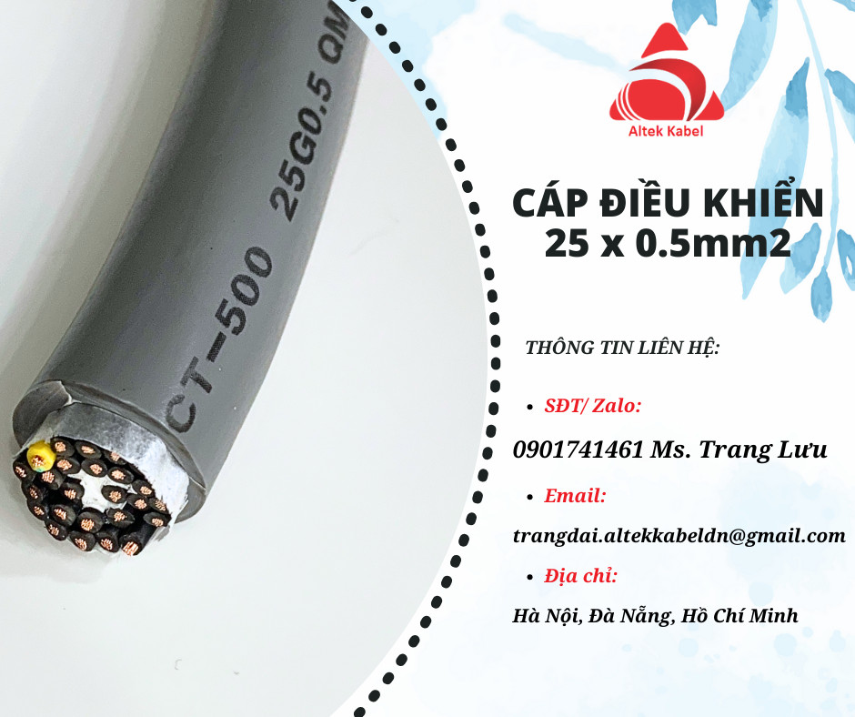 Cáp điều khiển 25 lõi Altek Kabel tại Đà Nẵng, Hà Nội, Hồ Chí Minh