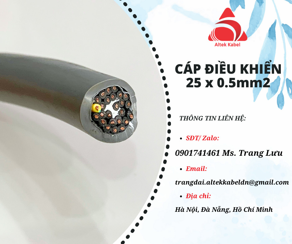 Cáp điều khiển 25 lõi Altek Kabel tại Đà Nẵng, Hà Nội, Hồ Chí Minh