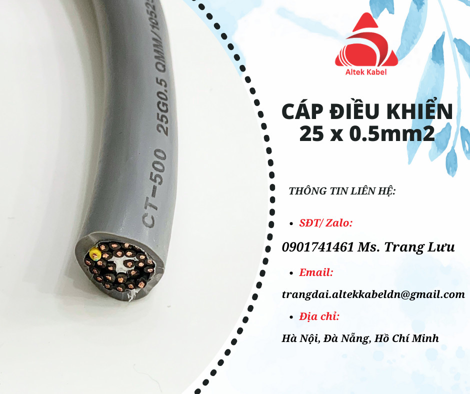 Cáp điều khiển 25 lõi Altek Kabel tại Đà Nẵng, Hà Nội, Hồ Chí Minh