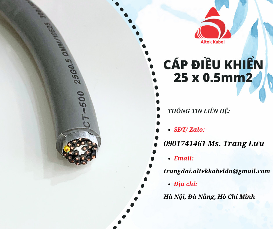 Cáp điều khiển 25 lõi Altek Kabel tại Đà Nẵng, Hà Nội, Hồ Chí Minh