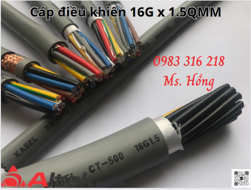 Cáp điều khiển 8x0.5, 8x1.0,8x1.5...lõi đồng