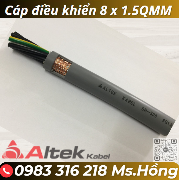 Cáp điều khiển 8x0.5, 8x1.0,8x1.5...lõi đồng