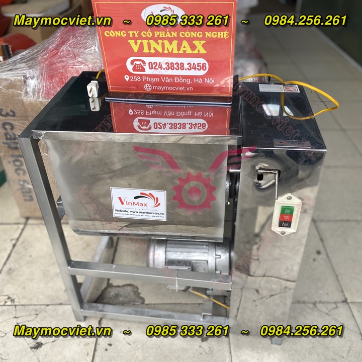 Máy trộn nằm ngang giá rẻ tẩm gia vị thực phẩm 15kg/ mẻ