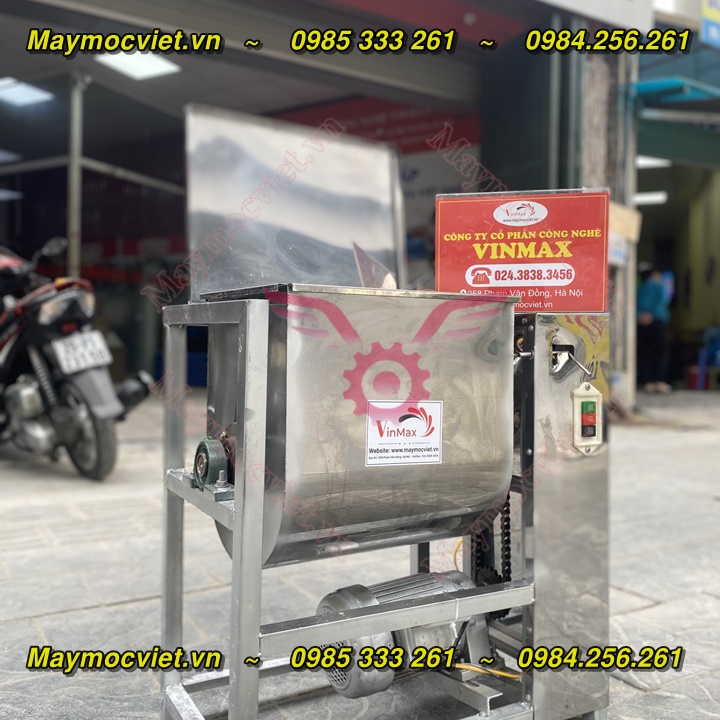 Máy trộn nằm ngang giá rẻ tẩm gia vị thực phẩm 15kg/ mẻ