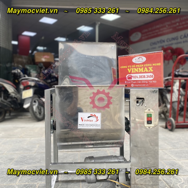 Máy trộn nằm ngang giá rẻ tẩm gia vị thực phẩm 15kg/ mẻ
