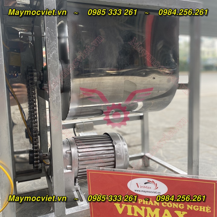 Máy trộn nằm ngang giá rẻ tẩm gia vị thực phẩm 15kg/ mẻ