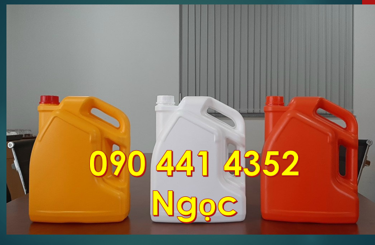 Can nhựa 5 lít đựng hóa chất, vỏ can nhựa 4 lít đựng thuốc nhuộm CN,