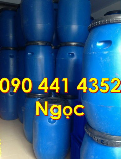 Vỏ thùng nhựa 220L đựng hóa chất, lu nhựa 120 lít đựng nước, thùng phi