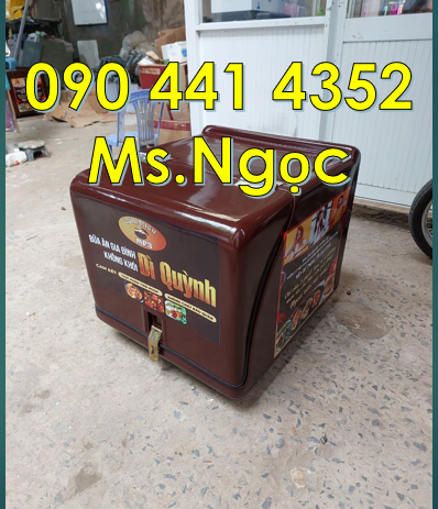Thùng chở hàng cỡ lớn màu cam, sx thùng ship hàng màu sắc yêu cầu