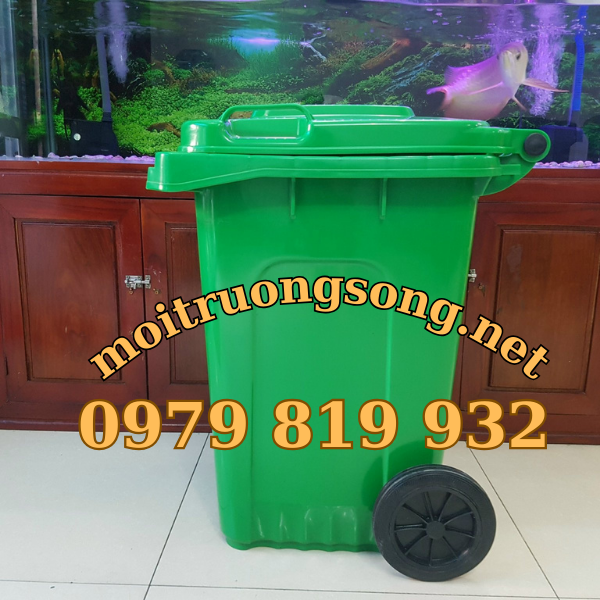 Thùng rác nhựa 80L có bánh xe nhựa HDPE
