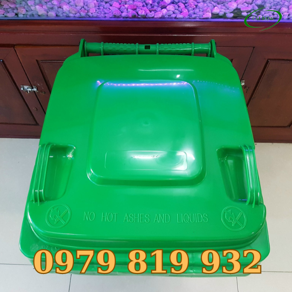 Thùng rác nhựa 80L có bánh xe nhựa HDPE