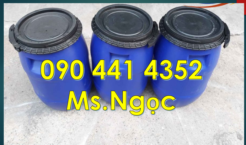 Thùng phuy đựng 60 lít, thùng phuy chứa hóa chất 50 lít, phuy nhựa 30L