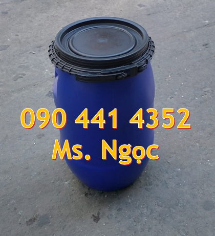 Thùng phuy nhựa 100 lít, thùng nhựa 60 lít cũ, thùng phuy 50 lít mới