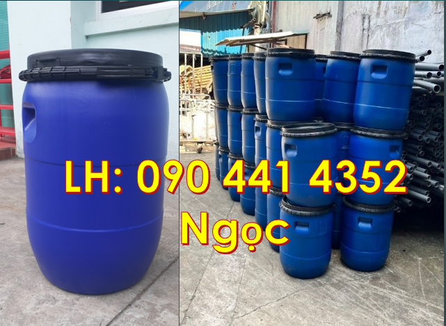 Thùng phuy nhựa 30L đựng hóa chất, thùng phuy 50l đựng chất lỏng