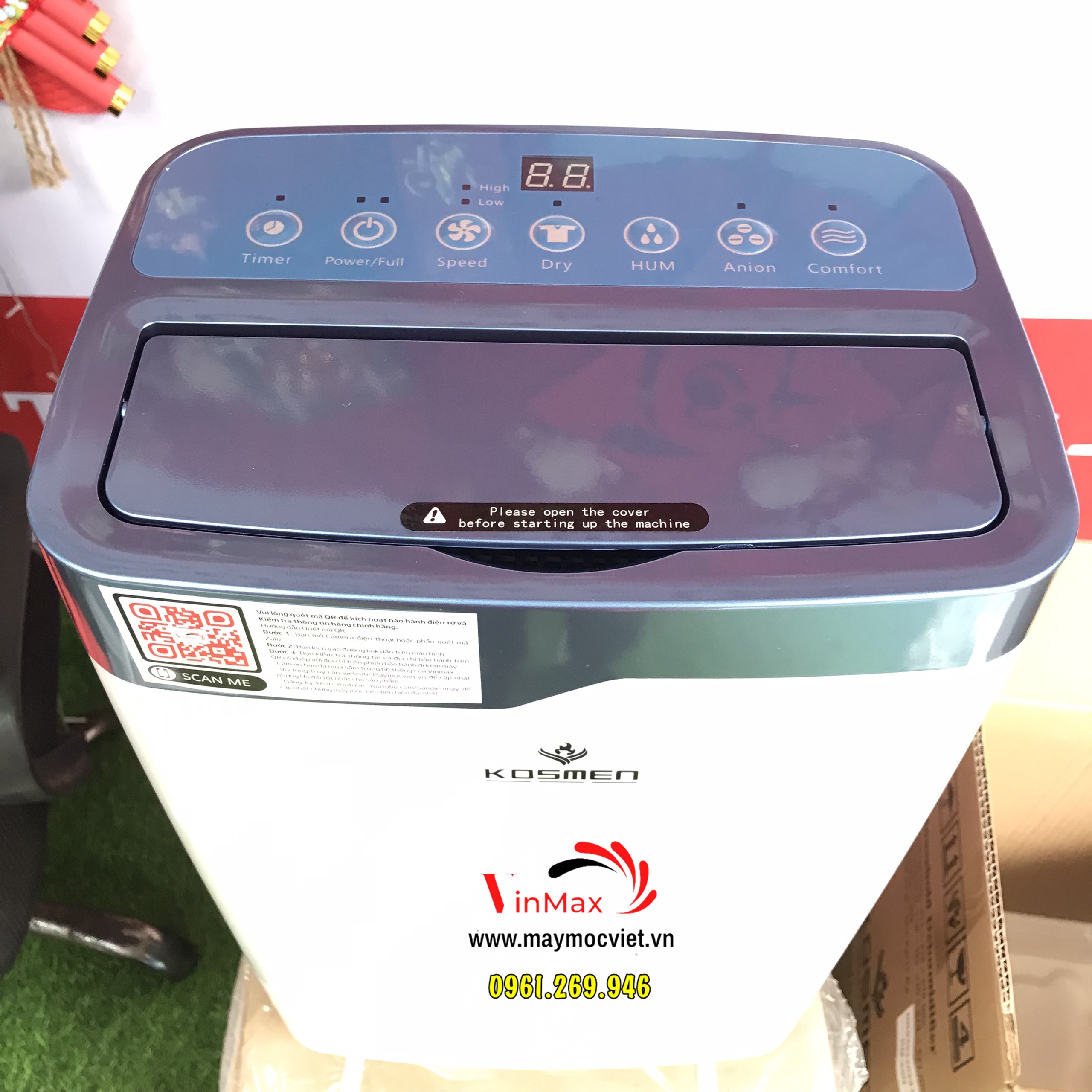 Máy hút ẩm Kosmen KM20N công suất 20L bảo vệ gia đình mùa nồm ẩm