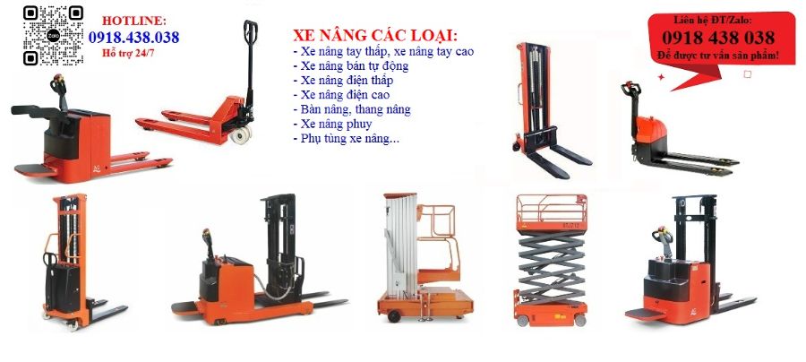 Xe nâng tay cao có phanh, không phanh giá rẻ giao hàng tận nơi