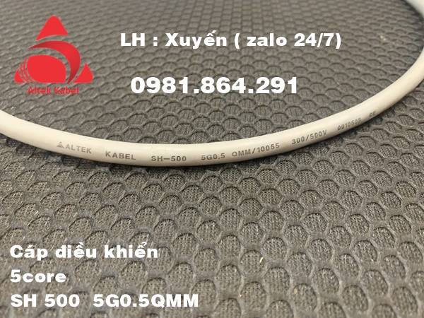 Chuyên cung cấp cáp điện 5x0.5,5x0.75,5x1.0,5x1.5mm2 Altek
