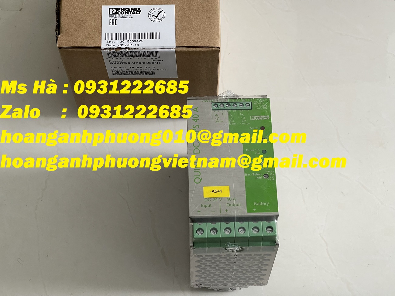 Bộ nguồn QUINT-DC-UPS/24DC/40 phoenix contact nhập khẩu