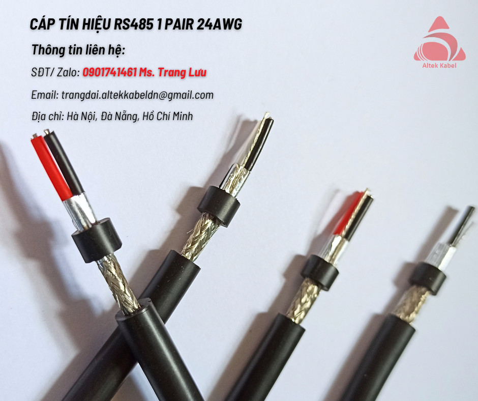 Cáp tín hiệu vặn xoắn 1 pair 24awg RS485 Altek Kabel