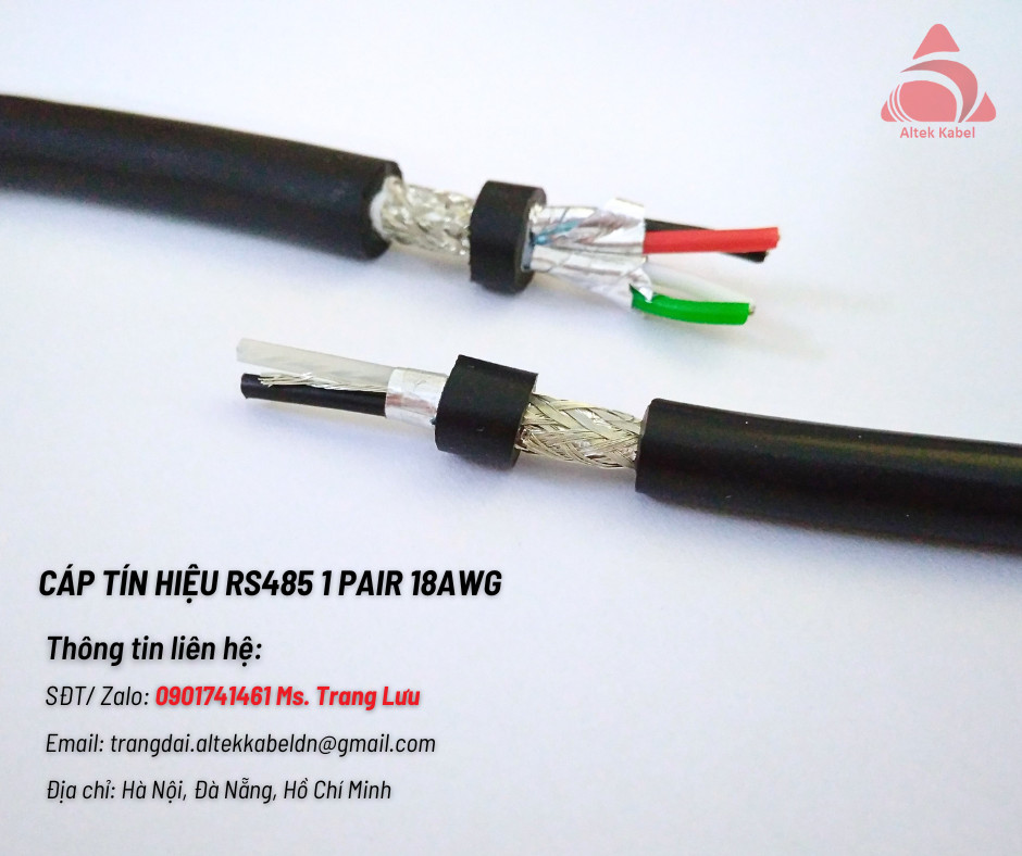 Cáp tín hiệu vặn xoắn 1 pair 24awg RS485 Altek Kabel