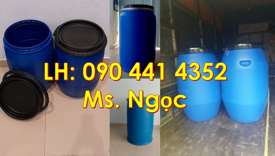 Thùng phuy nhựa 220L nắp kín, phuy nhựa 120L nắp hở,thùng phuy 50 lít