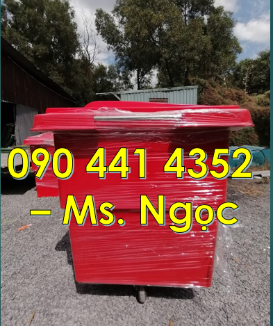 Thùng rác 660 lít 4 bánh xe, thùng rác nhựa 1000 lít, xe thu gom rác