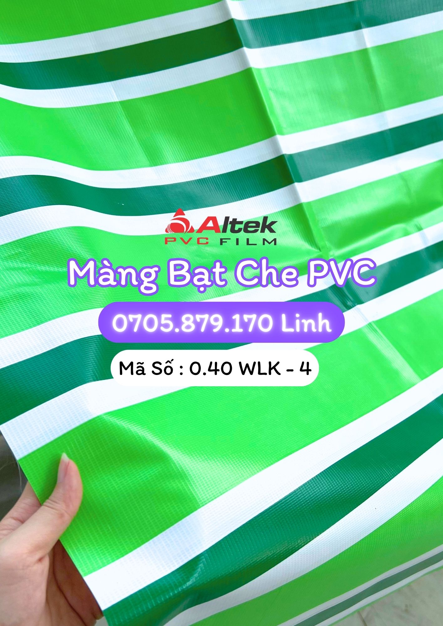 MÀNG BẠT CHE PVC (DÀY 0.40MM)