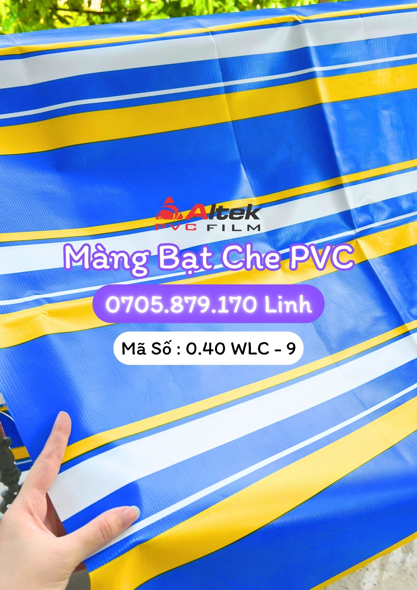 MÀNG BẠT CHE PVC (DÀY 0.40MM)