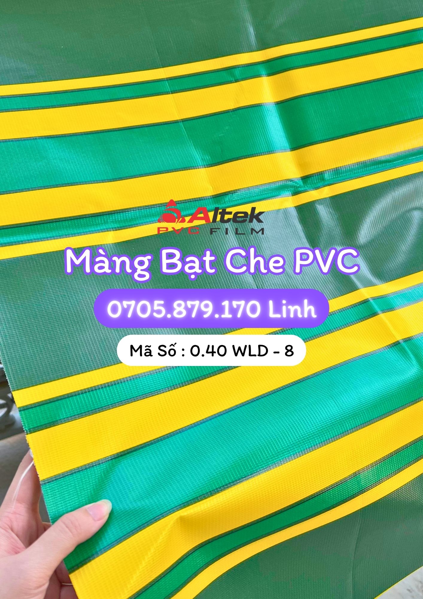 MÀNG BẠT CHE PVC (DÀY 0.40MM)