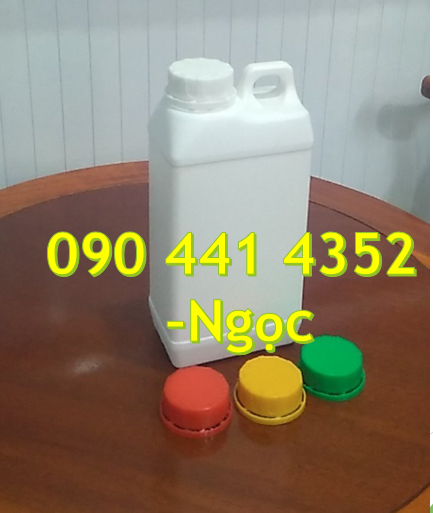 Can nhựa 1 lít vuông quai, can nhựa 2 lít đựng hóa chất,can nhựa 5 lít
