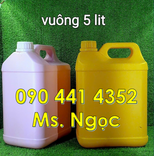 Can nhựa 1 lít vuông quai, can nhựa 2 lít đựng hóa chất,can nhựa 5 lít