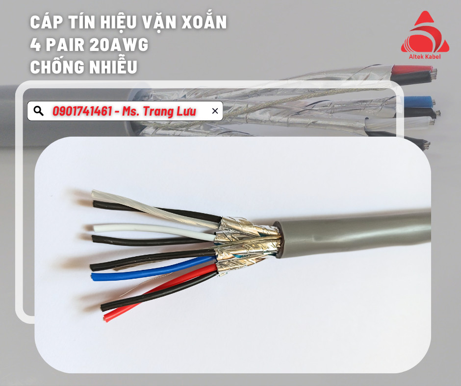 Cáp vặn xoắn 3 pair 20awg chống nhiễu Altek Kabel