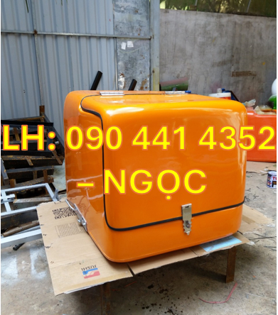 Thùng ship cà phê dạo, thùng chở hàng giữ nhiệt sau xe gắn máy