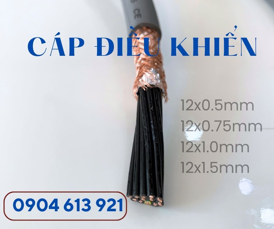 Cáp tín hiệu 12 lõi 12x0.5mm/12x0.75mm/12x1.0mm/12x1.5mm