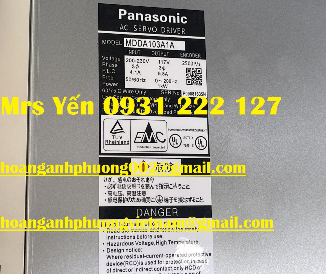 MDDA103A1A Servo Panasonic mới giao hàng miễn phí toàn quốc