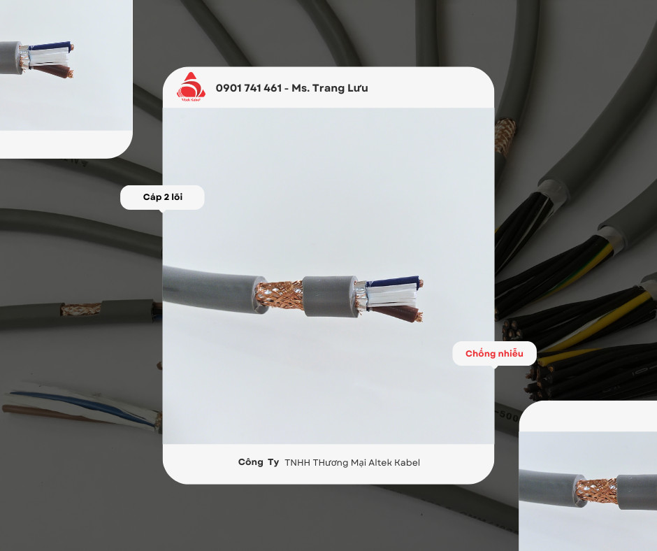 Cáp điều khiển không lưới 2 lõi CT-500 Altek Kabel