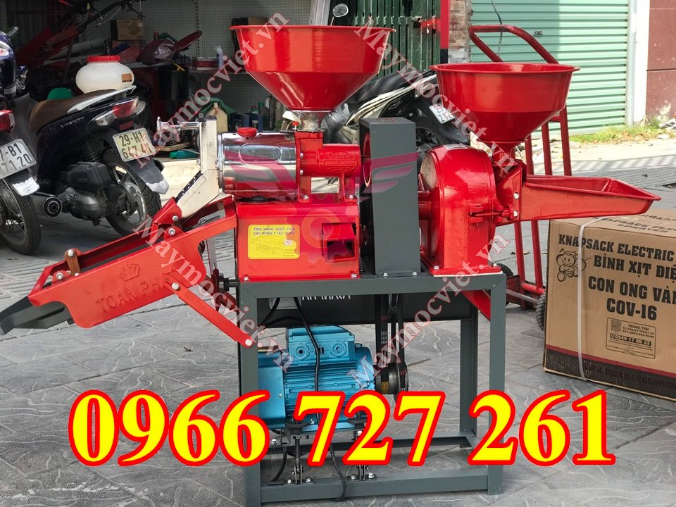 máy xát gạo đa chức năng liên hoàn, có sàng rung lọc sạn