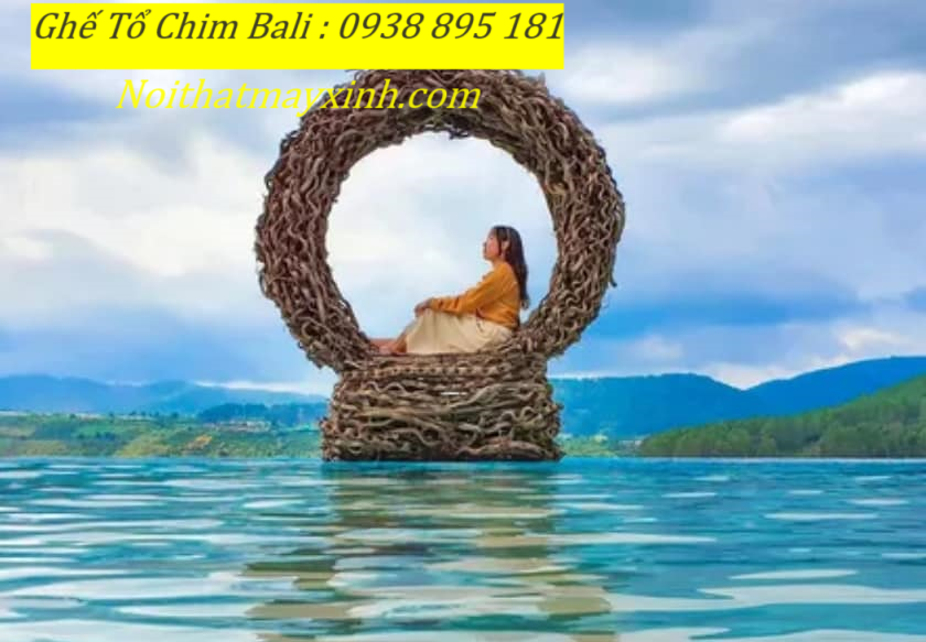 Ghế tổ chim Bali treo cây , ghế treo Bali khu du lịch