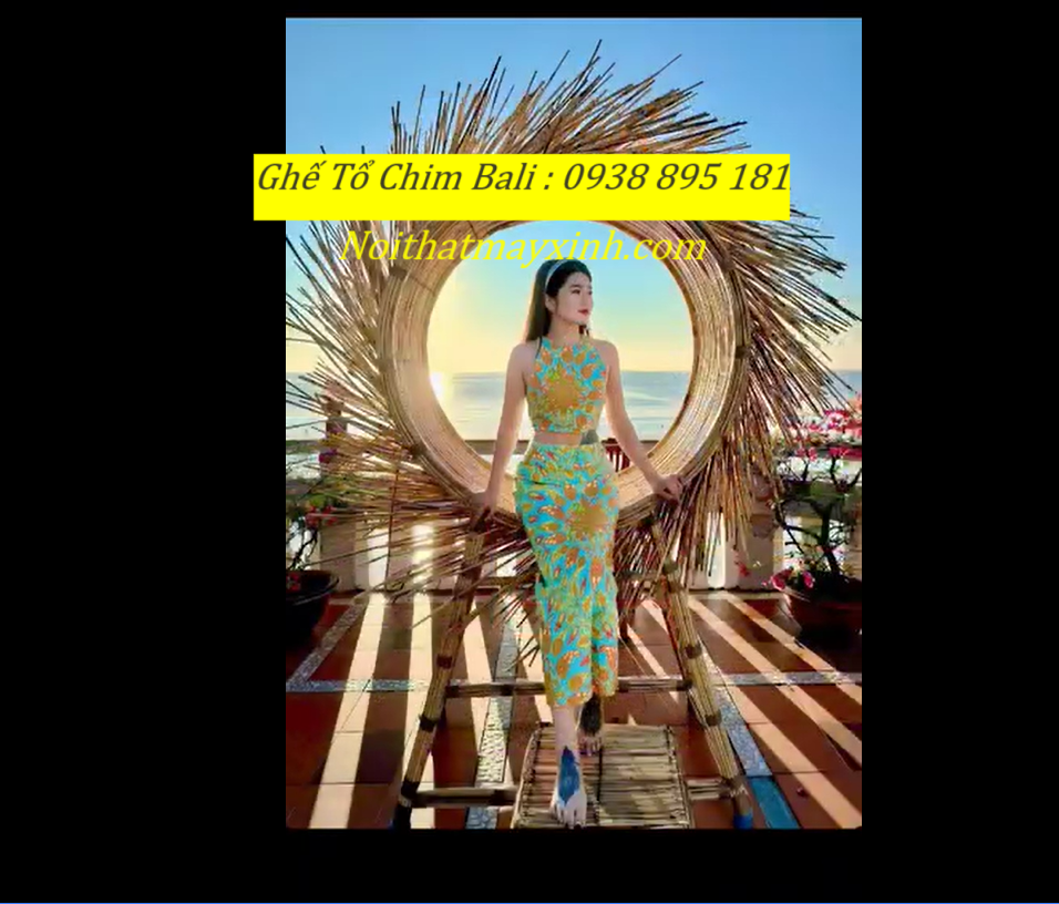 Ghế tổ chim Bali checkin , ghế tổ chim Bali treo cây