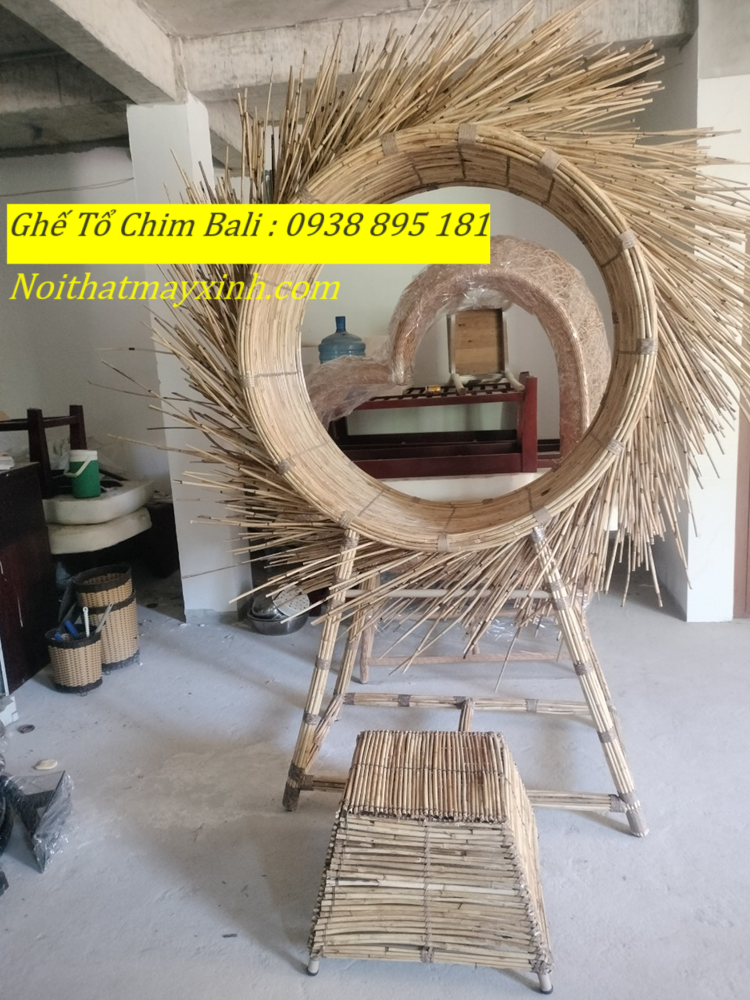 Ghế tổ chim Bali treo cây , ghế treo Bali khu du lịch