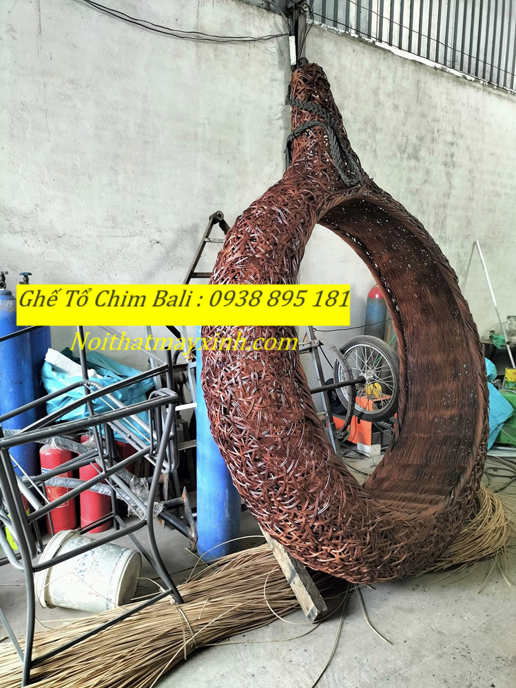 Ghế tổ chim Bali treo cây , ghế treo Bali khu du lịch