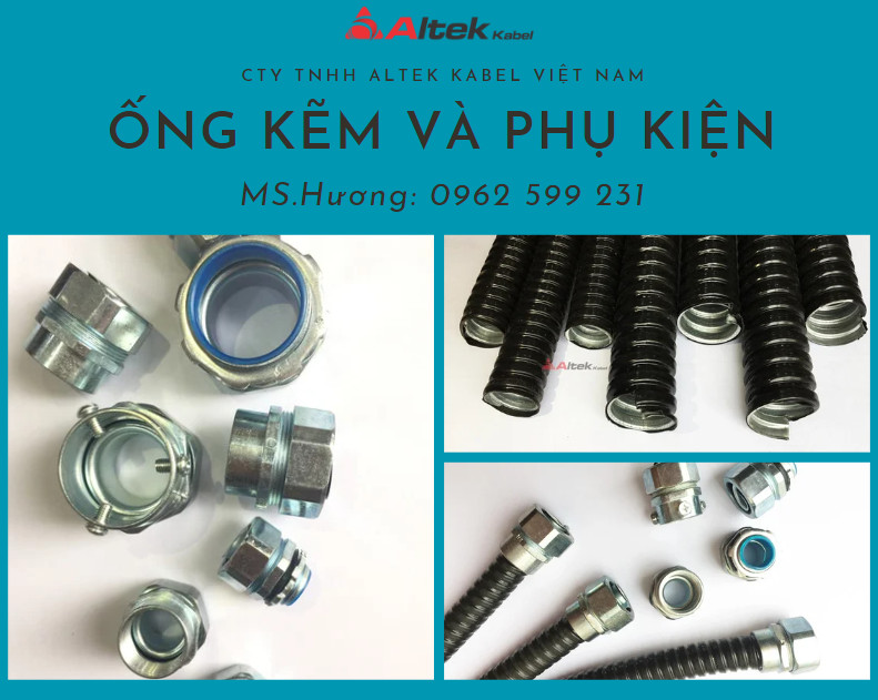 Ống ruột gà lõi thép / Ống kẽm đàn hồi bọc nhựa PVC