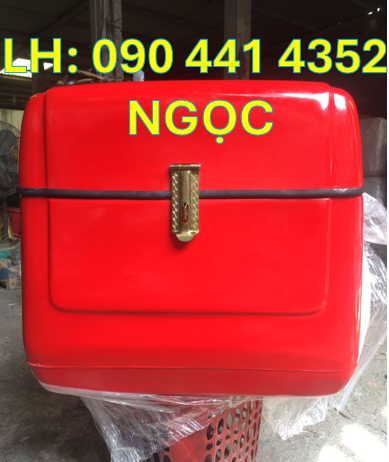 Thùng chở hàng cỡ lớn màu cam, sx thùng ship hàng màu sắc yêu cầu