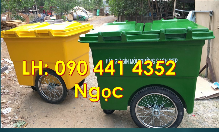 Bán xe thu gom rác 660 lít, xe đẩy rác 1000L, thùng đựng rác 660 lít