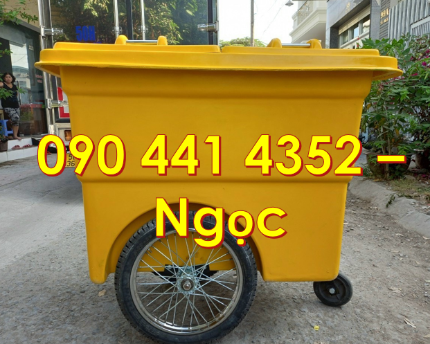 Bán xe thu gom rác 660 lít, xe đẩy rác 1000L, thùng đựng rác 660 lít