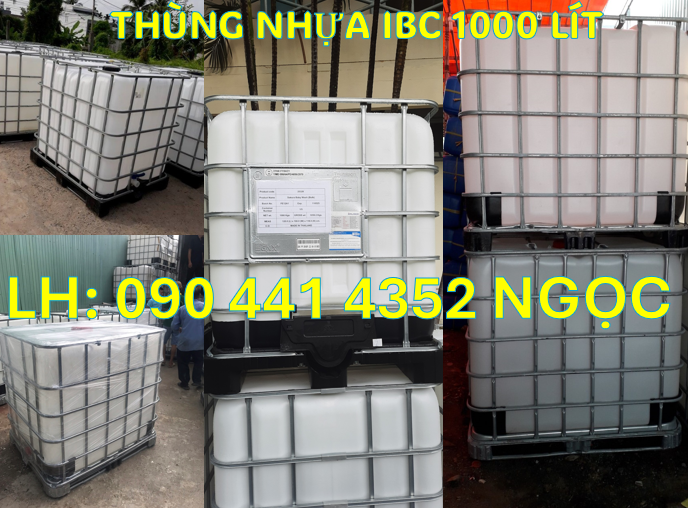 Bán bồn nhựa ibc 1000 lít, thùng nhựa 1000L qua sử dụng, tan nhựa cũ