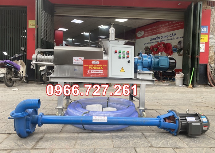 Máy tách ép phân bò, phân heo, phân gà trục vít công nghiệp